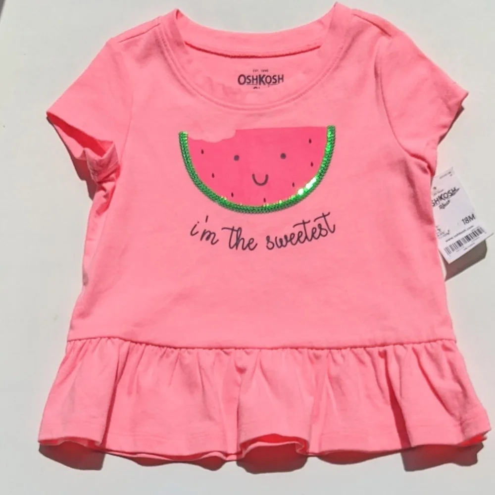 ⚡Toddler Oshkosh Short Sleeves Pink Top